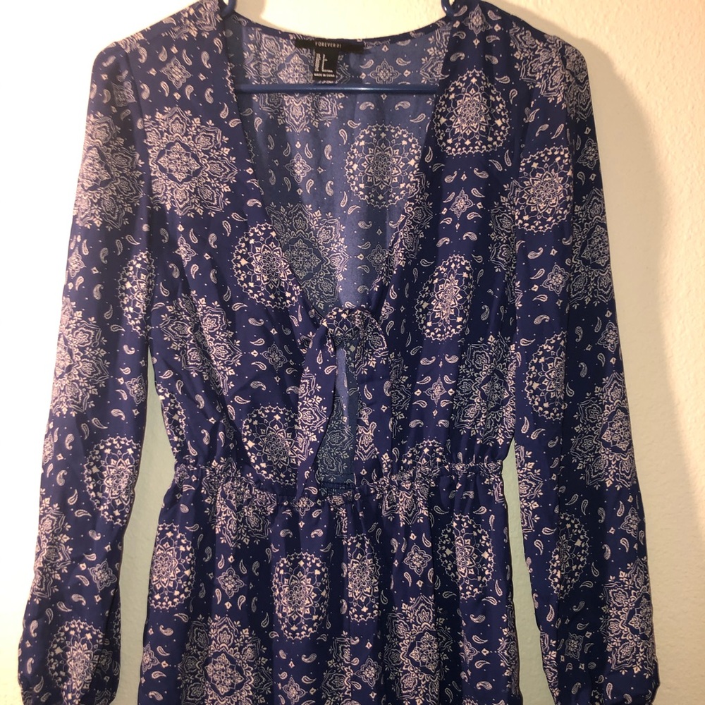 Forever 21 Dark Blue Romper